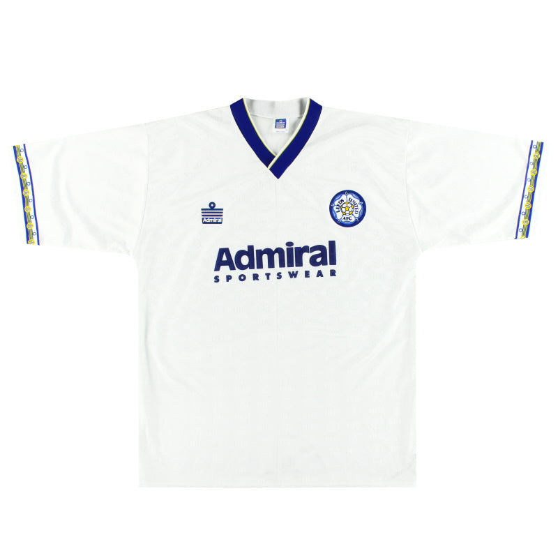 1992-93 Leeds Admiral Home Shirt XL - Leeds / Excellent / XL