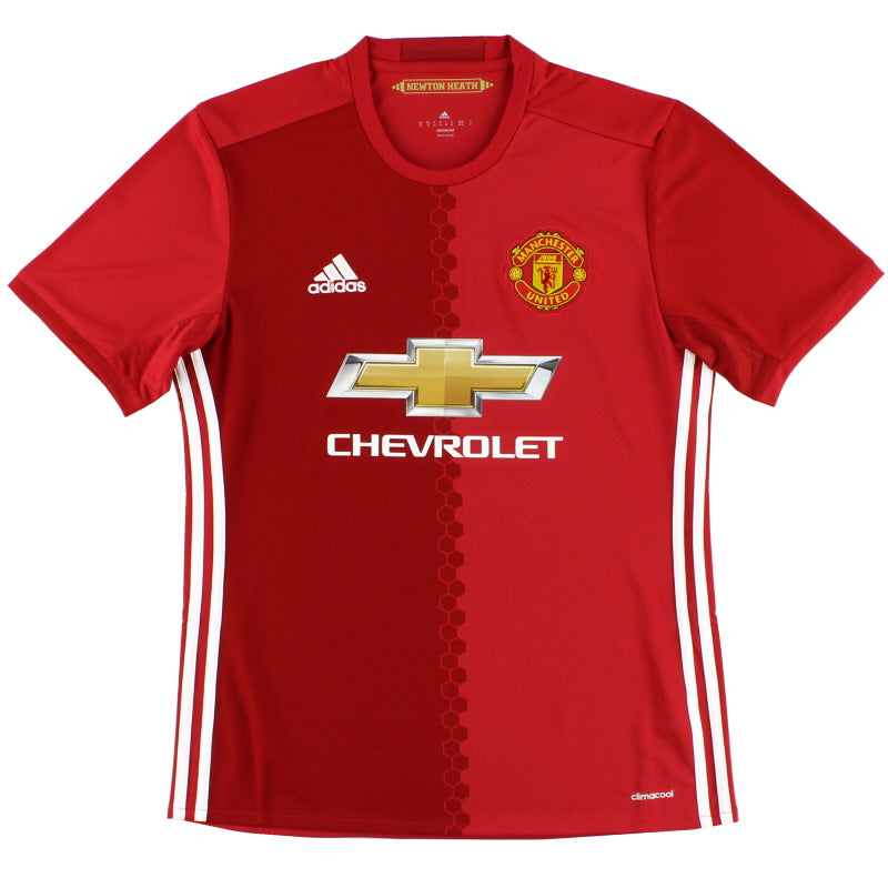 2016-17 Manchester United adidas Home Shirt M - Manchester United / Excellent / Medium