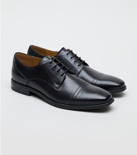 CitiFlex Aldgate Black Leather Derby Shoe