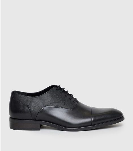 Racing Green McClaren Black Capped Oxford Shoe