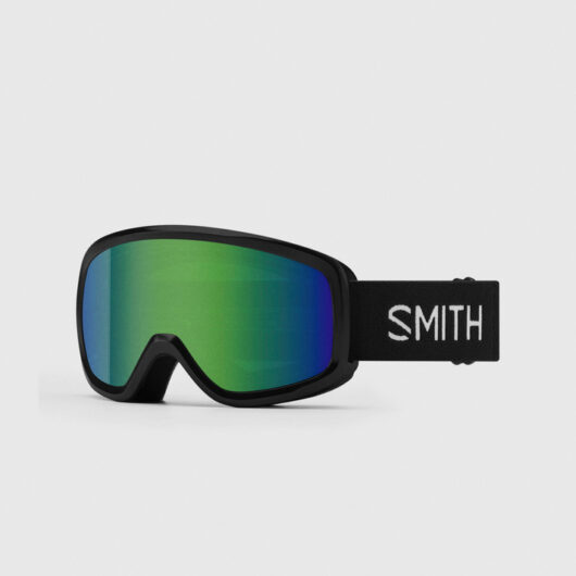 Smith Snowday Black / Green Sol-X Mirror Goggles - Black