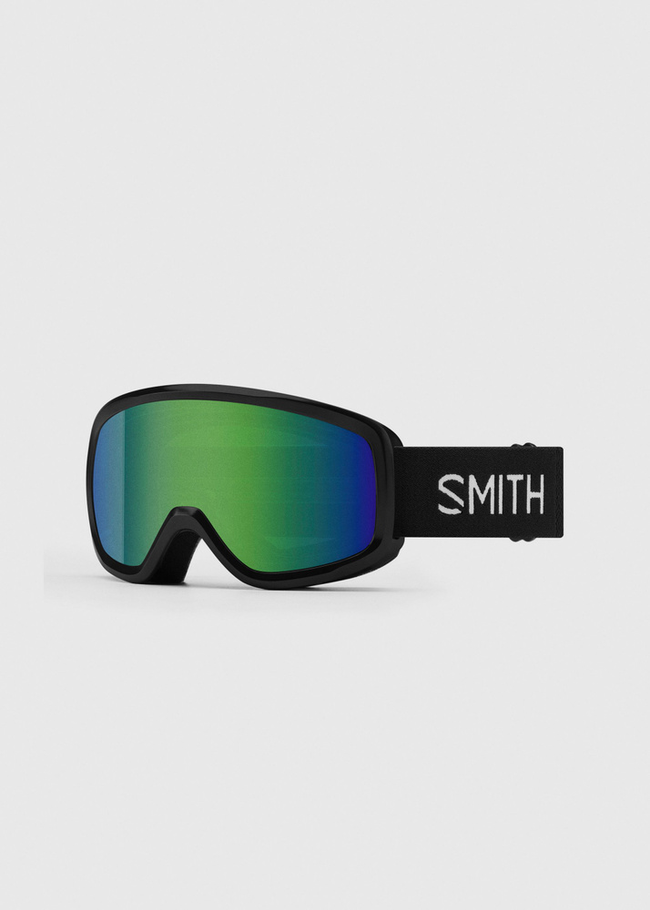 Smith Snowday Black / Green Sol-X Mirror Goggles - Black